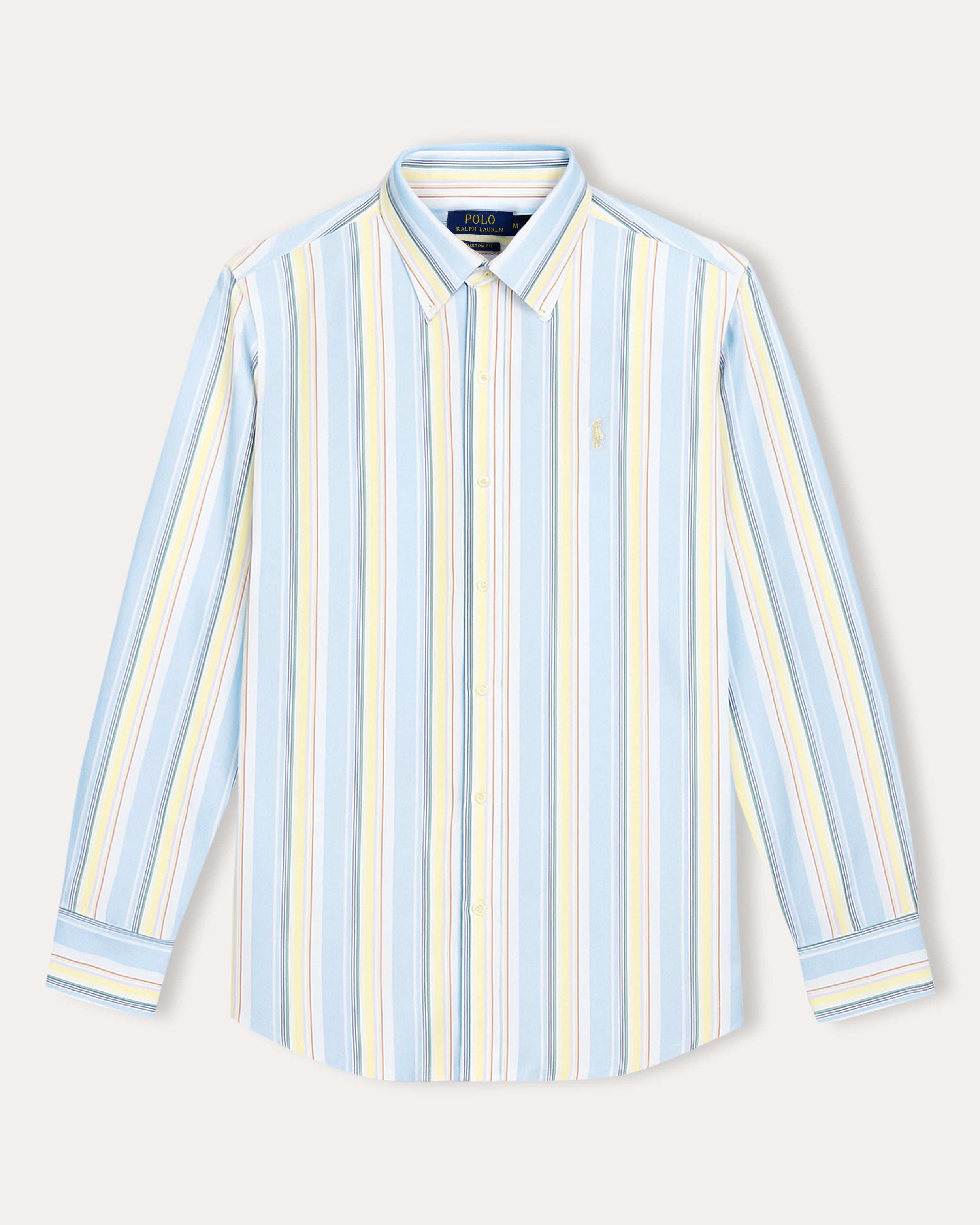 Polo Ralph Lauren Custom Fit Striped Shirt in Serene Sky Blue