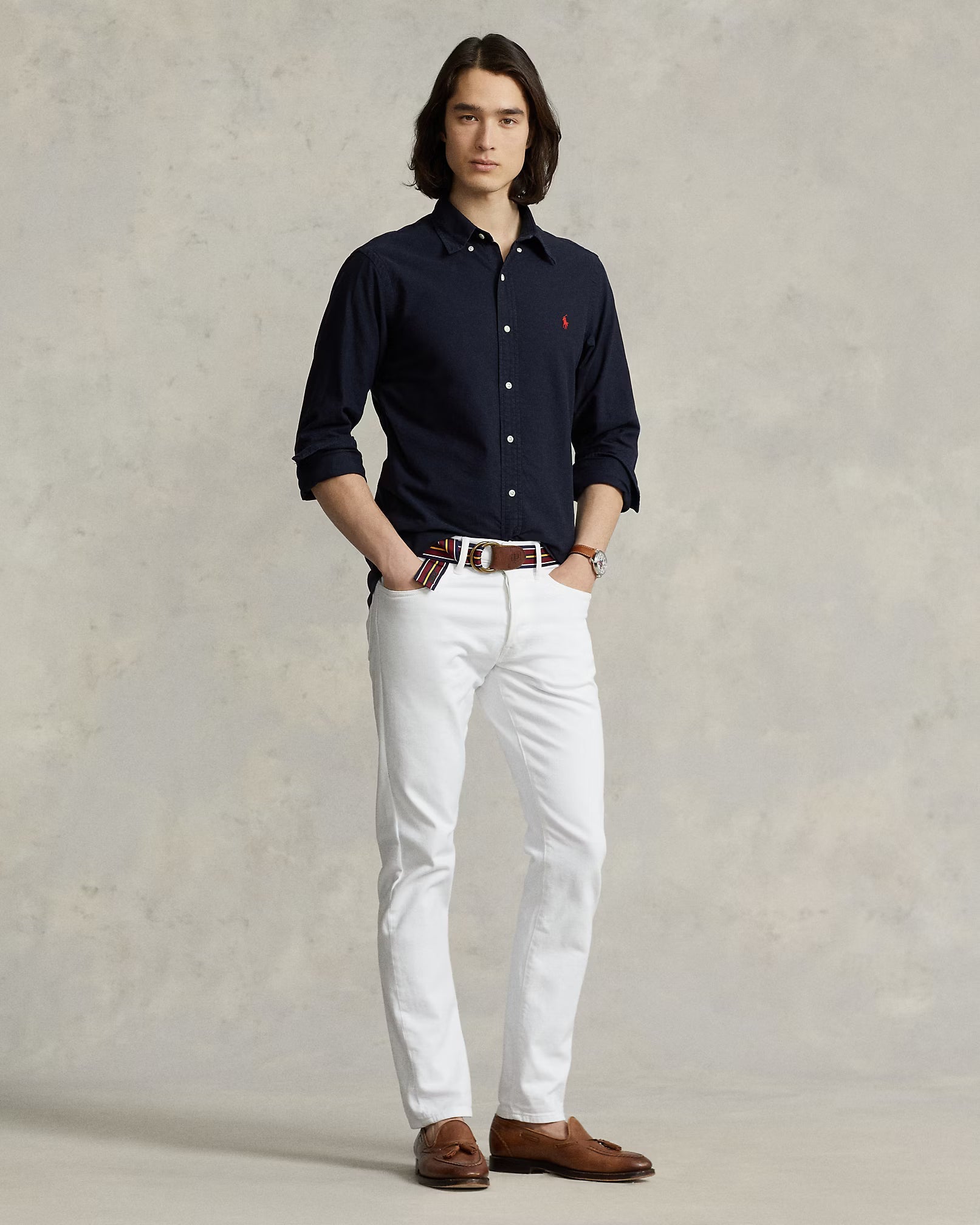 Polo Ralph Lauren Custom Fit Midnight Navy Button-Up Shirt
