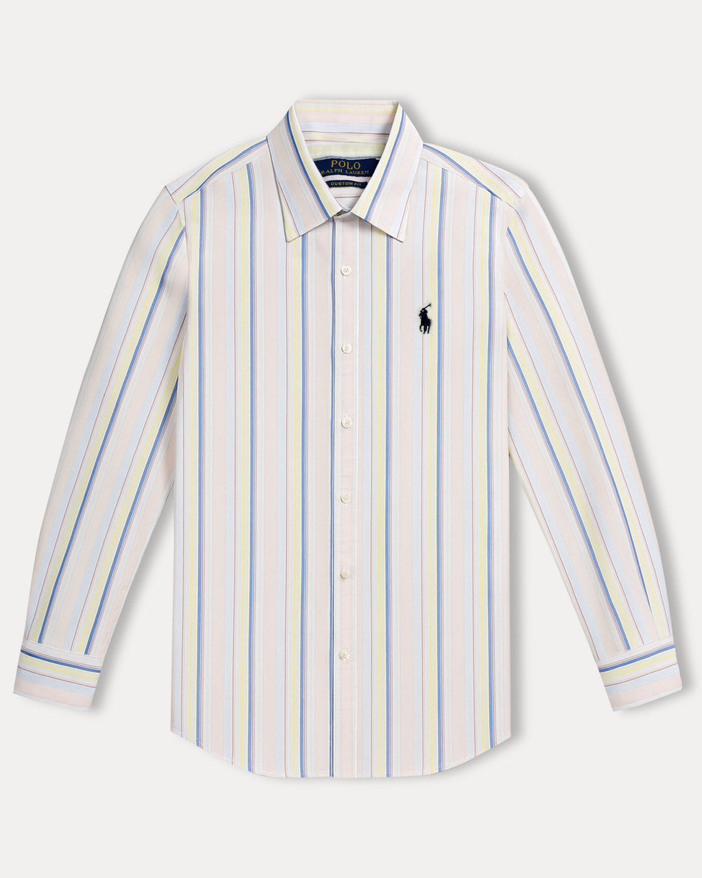 Polo Ralph Lauren Custom Fit Striped Shirt in Soft Pastel Hues
