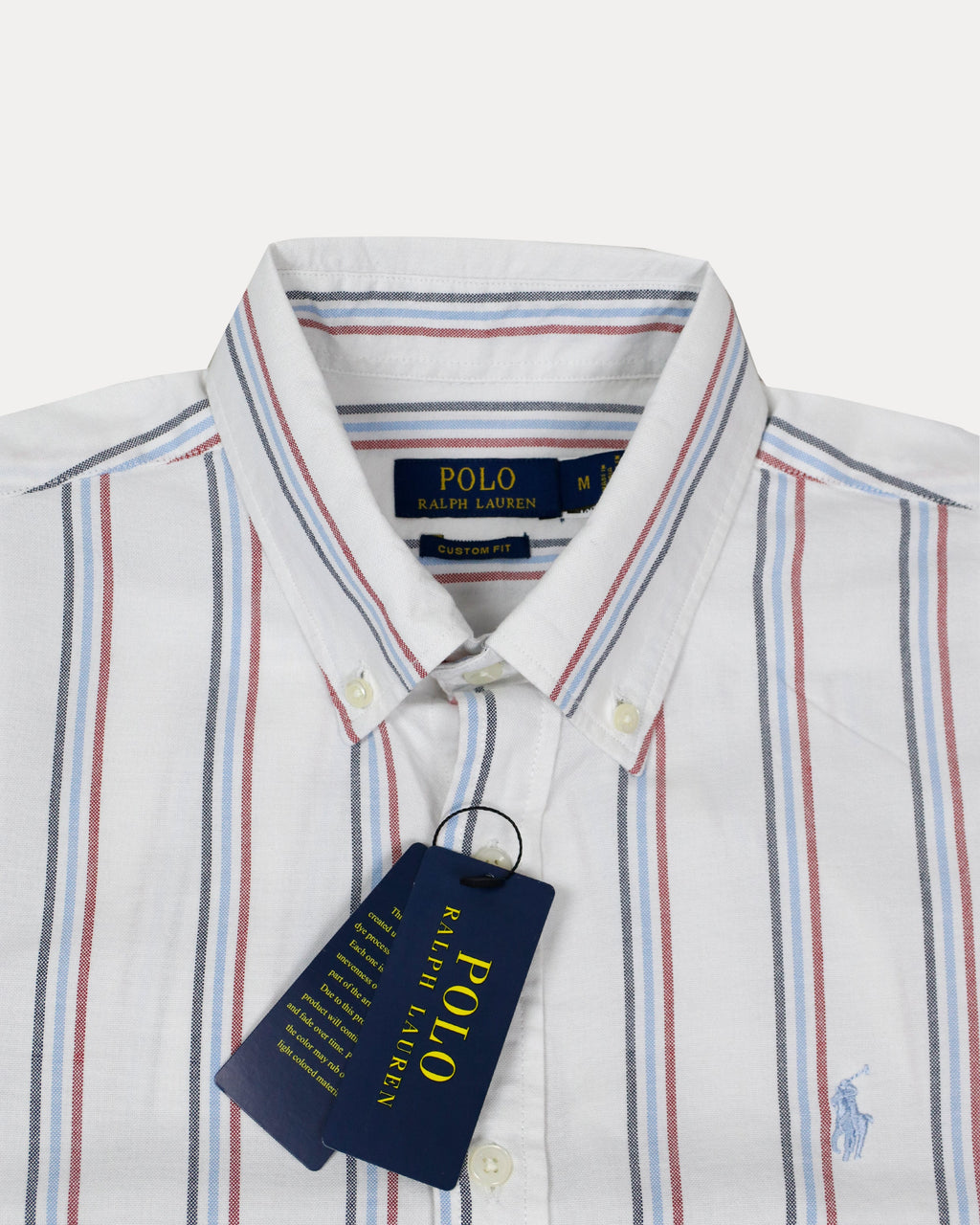 Polo Ralph Lauren Custom Fit Striped Elegance Shirt in Crisp White & Nautical Stripes