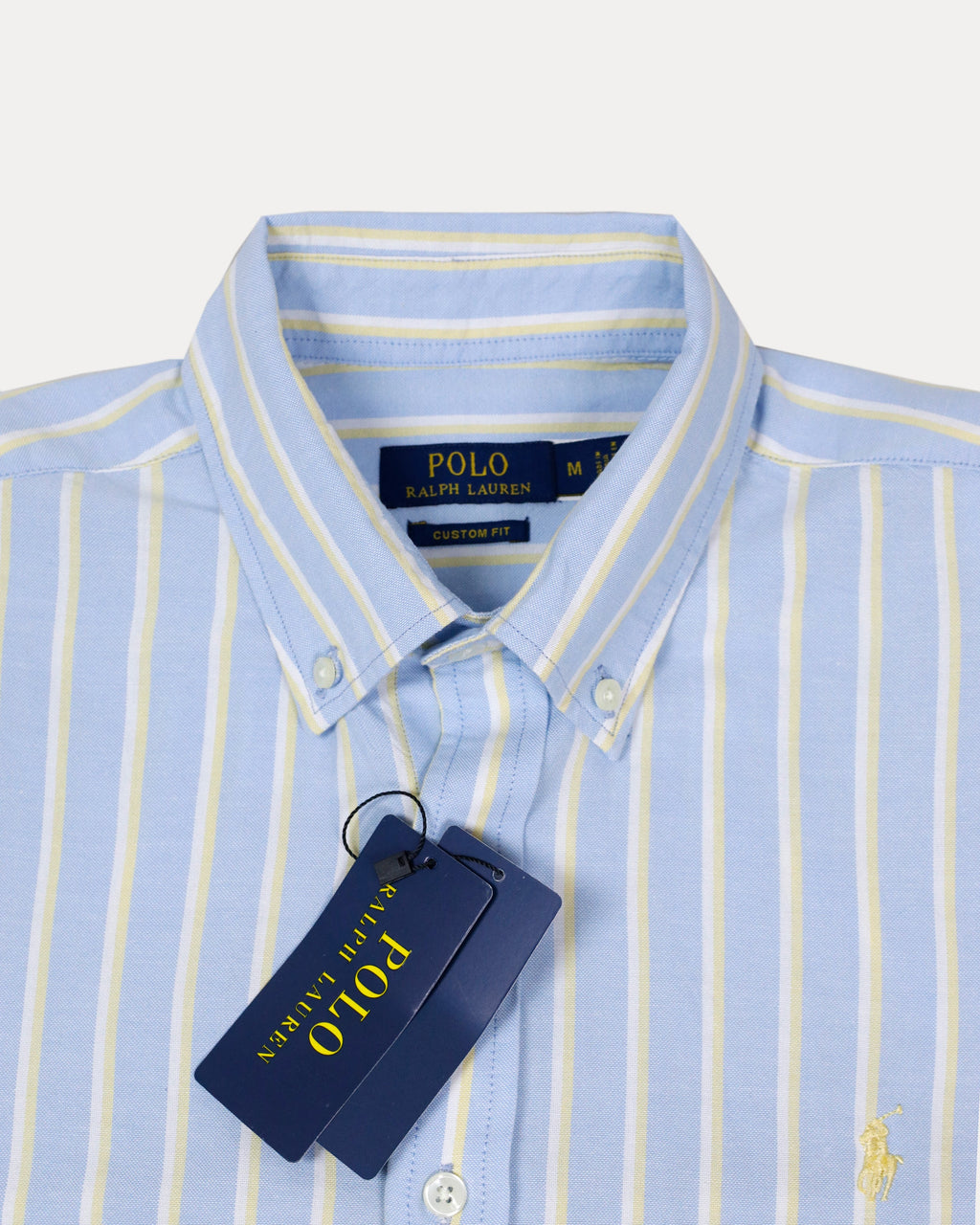 Polo Ralph Lauren Custom Fit Striped Shirt in Serene Sky Blue