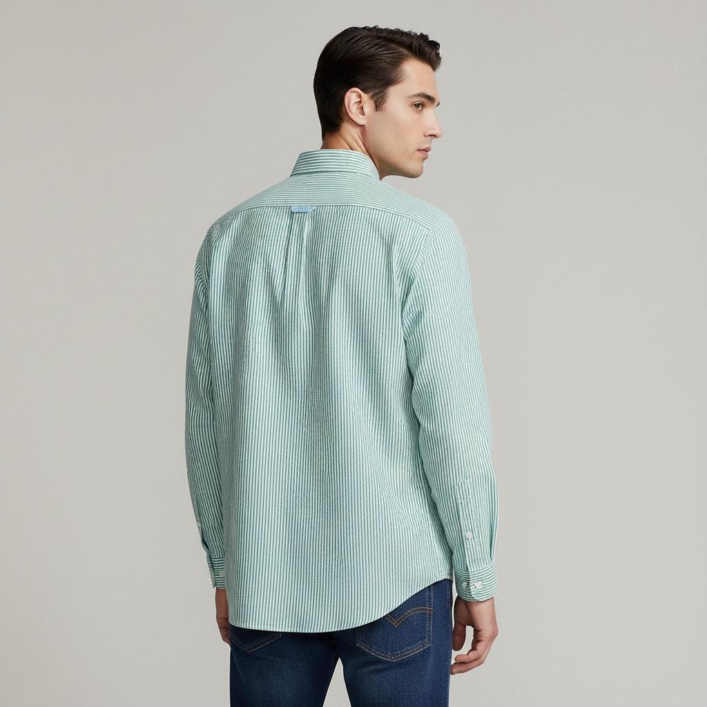 POLO Ralph Lauren Classic Fit Striped Button-Down Shirt - back view