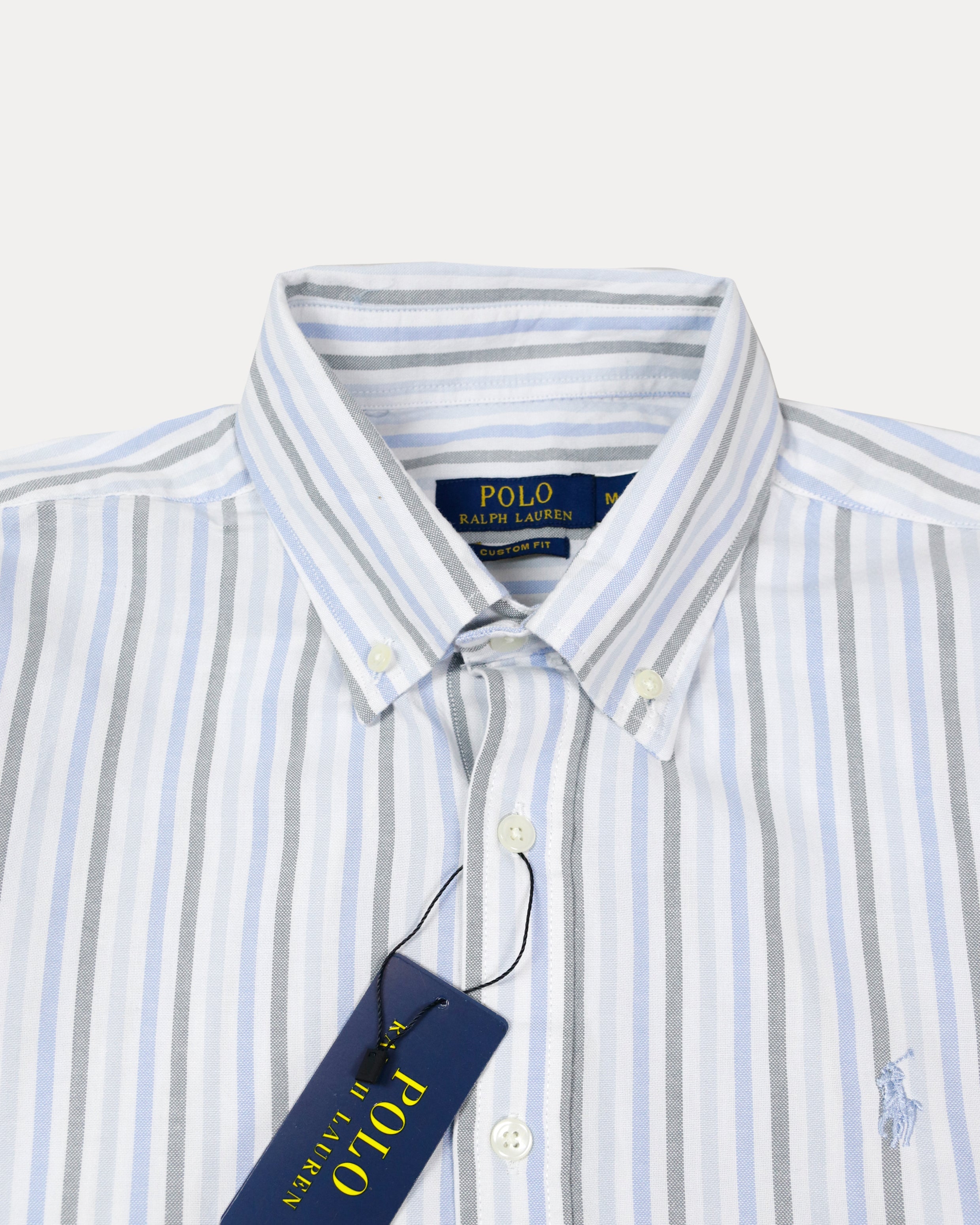 Polo Ralph Lauren Striped Elegance Cotton Shirt in Serene Sky