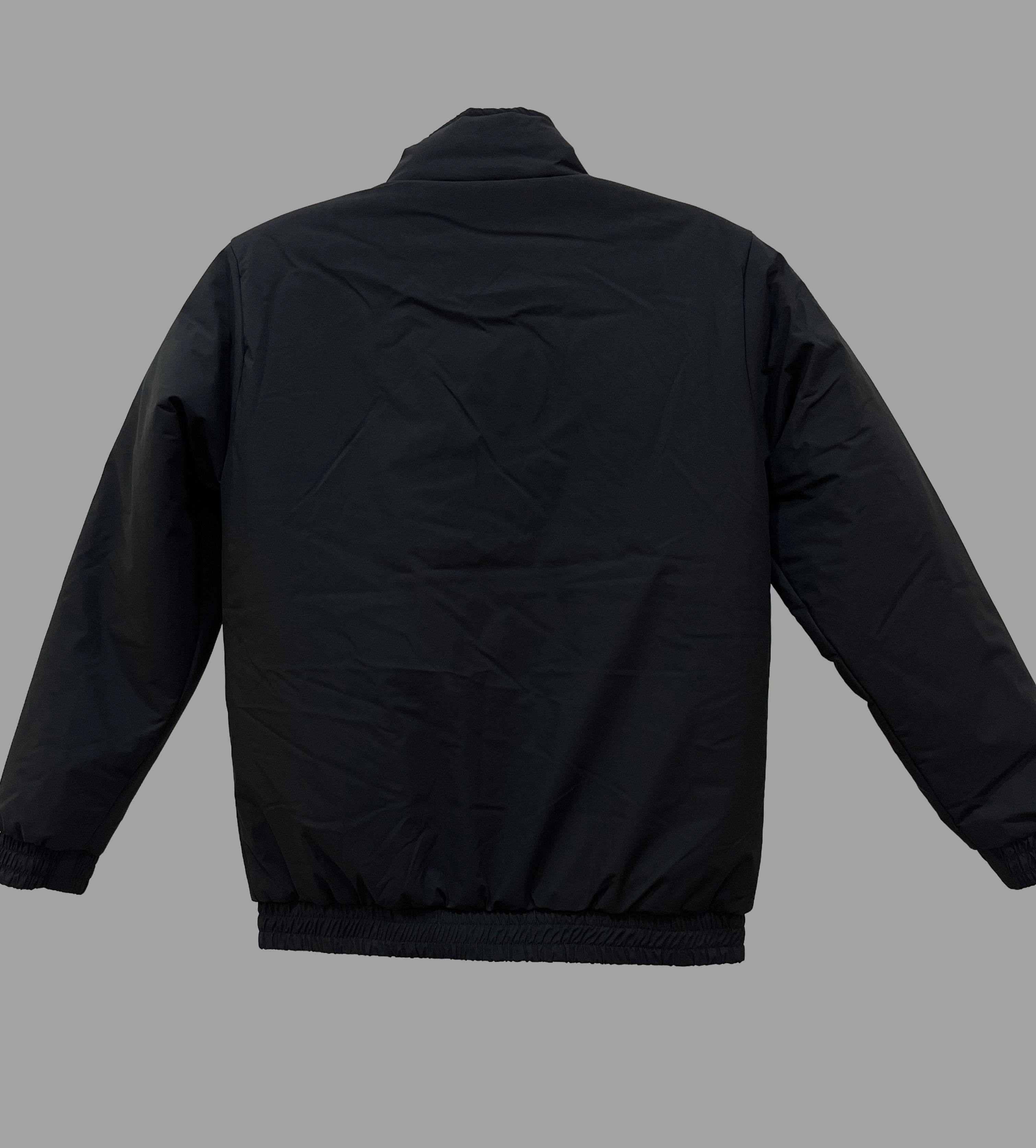 USPA Sleek Black & Crimson Striped Puffer Jacket