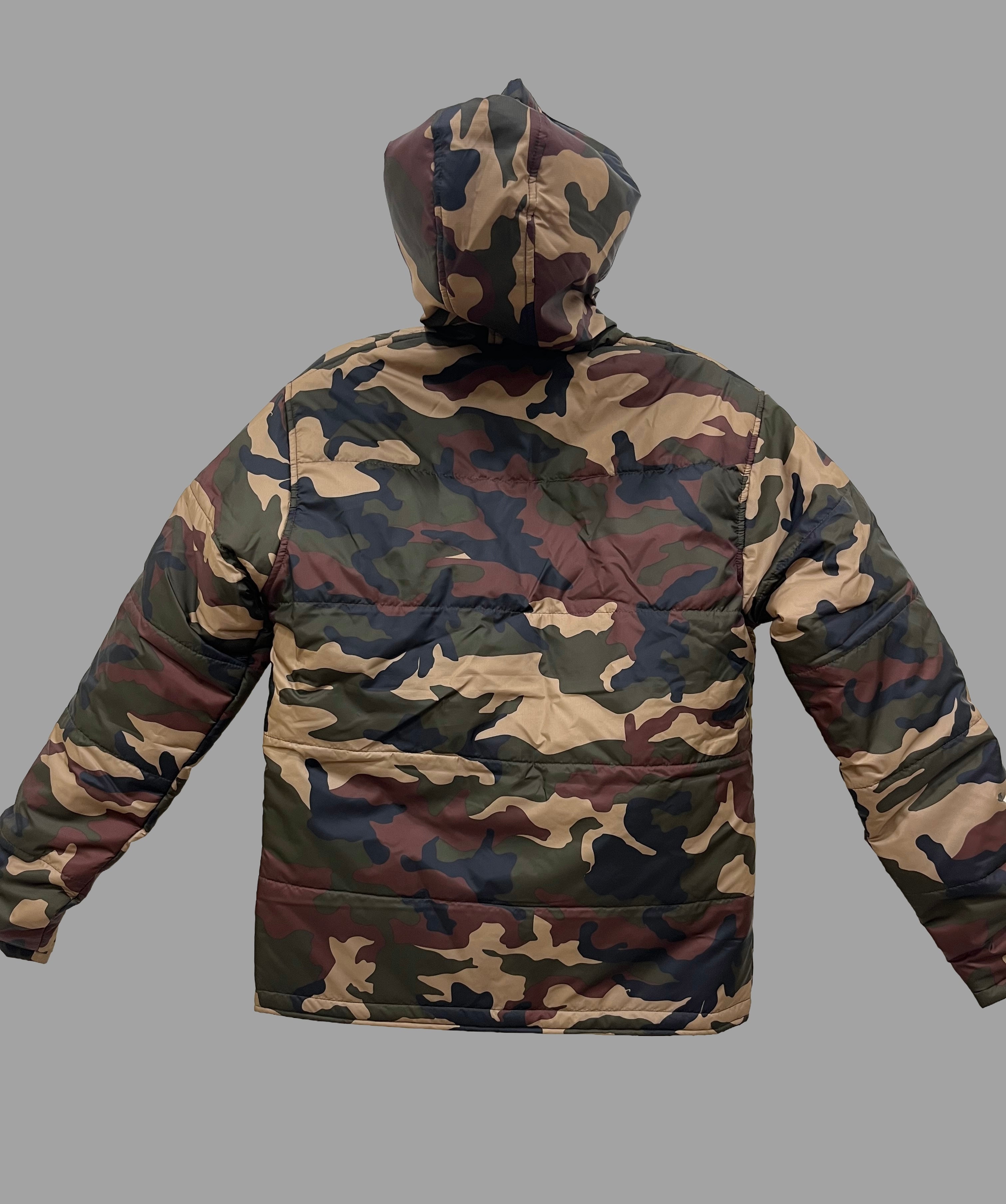 USPA Cozy Camo Puffer Jacket in Earthy Tones