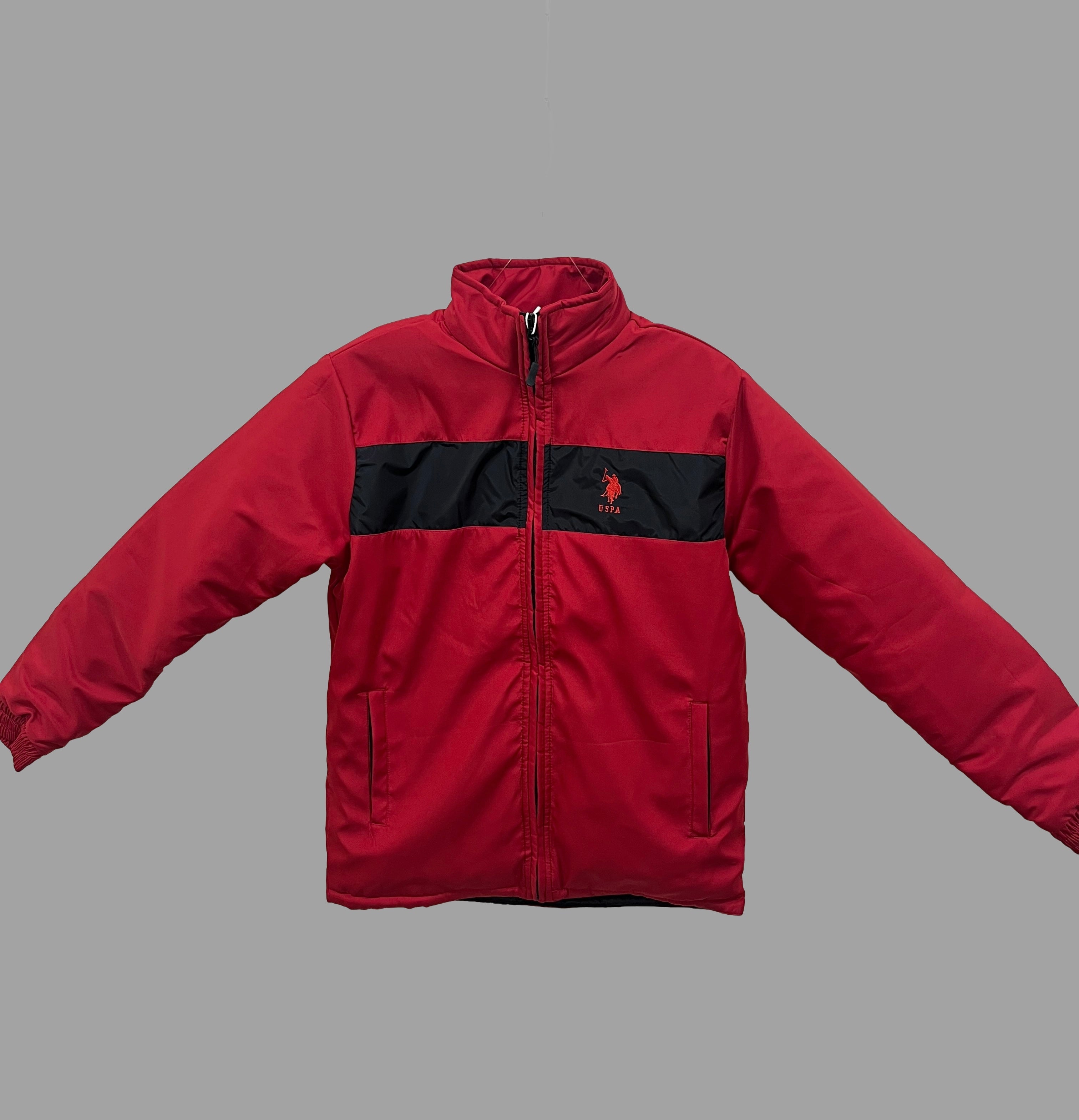 USPA Bold Crimson Windbreaker Jacket