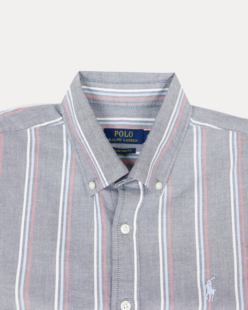 Polo Ralph Lauren Striped Elegance Cotton Shirt in Misty Blue