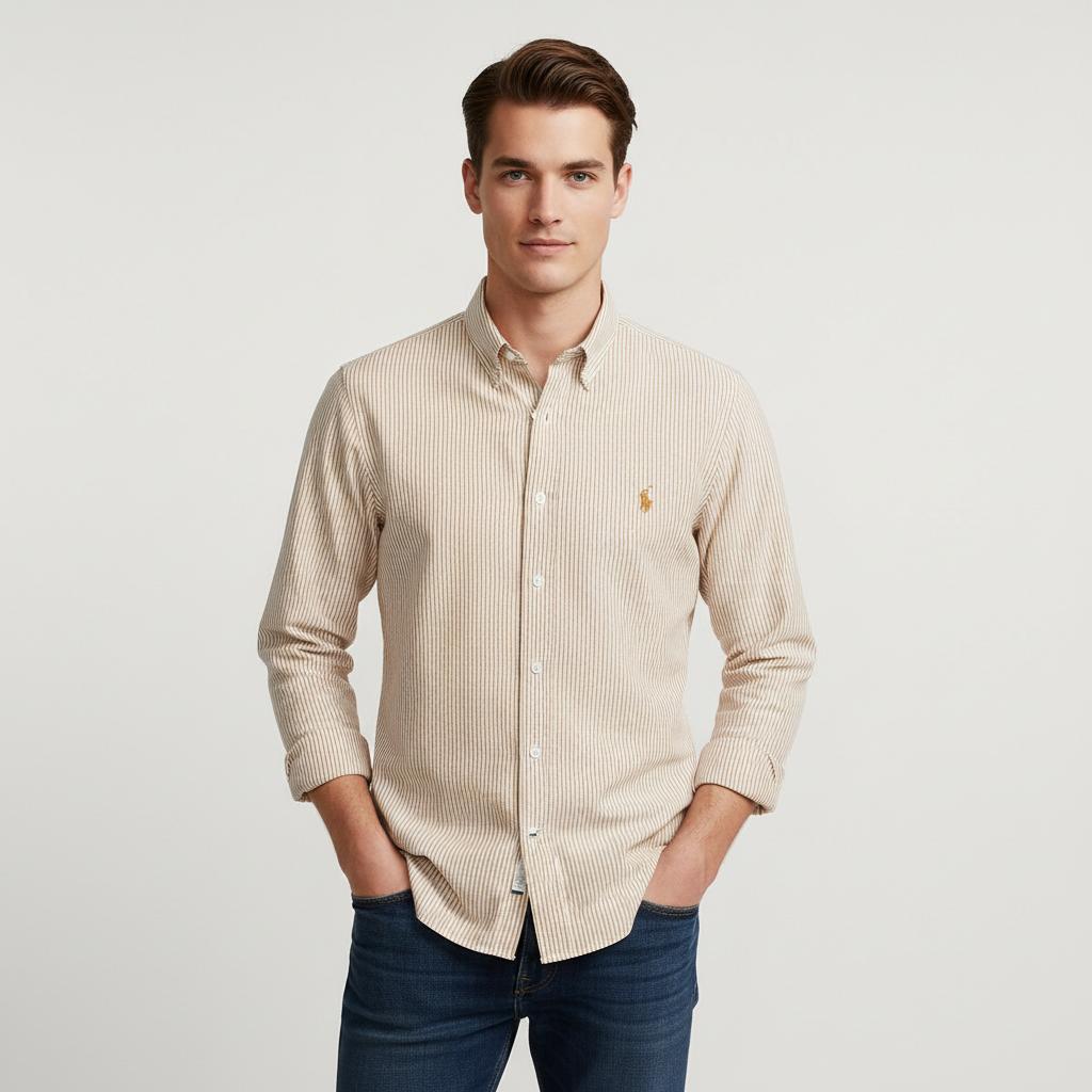 POLO RALPH LAUREN Classic Fit Striped Button-Down Shirt - front view