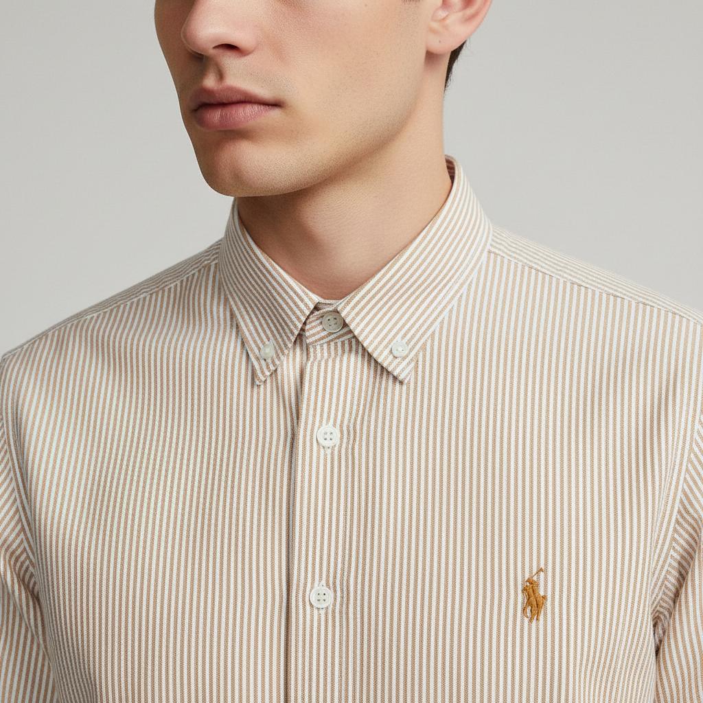 POLO RALPH LAUREN Classic Fit Striped Button-Down Shirt - zoomed view
