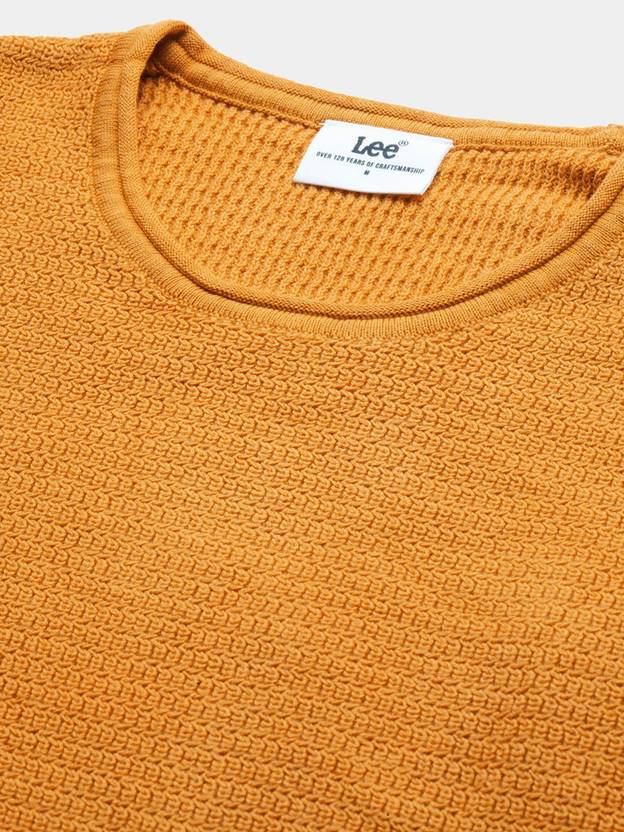 LEE Textured Knit Sweater with Contrast Stripe