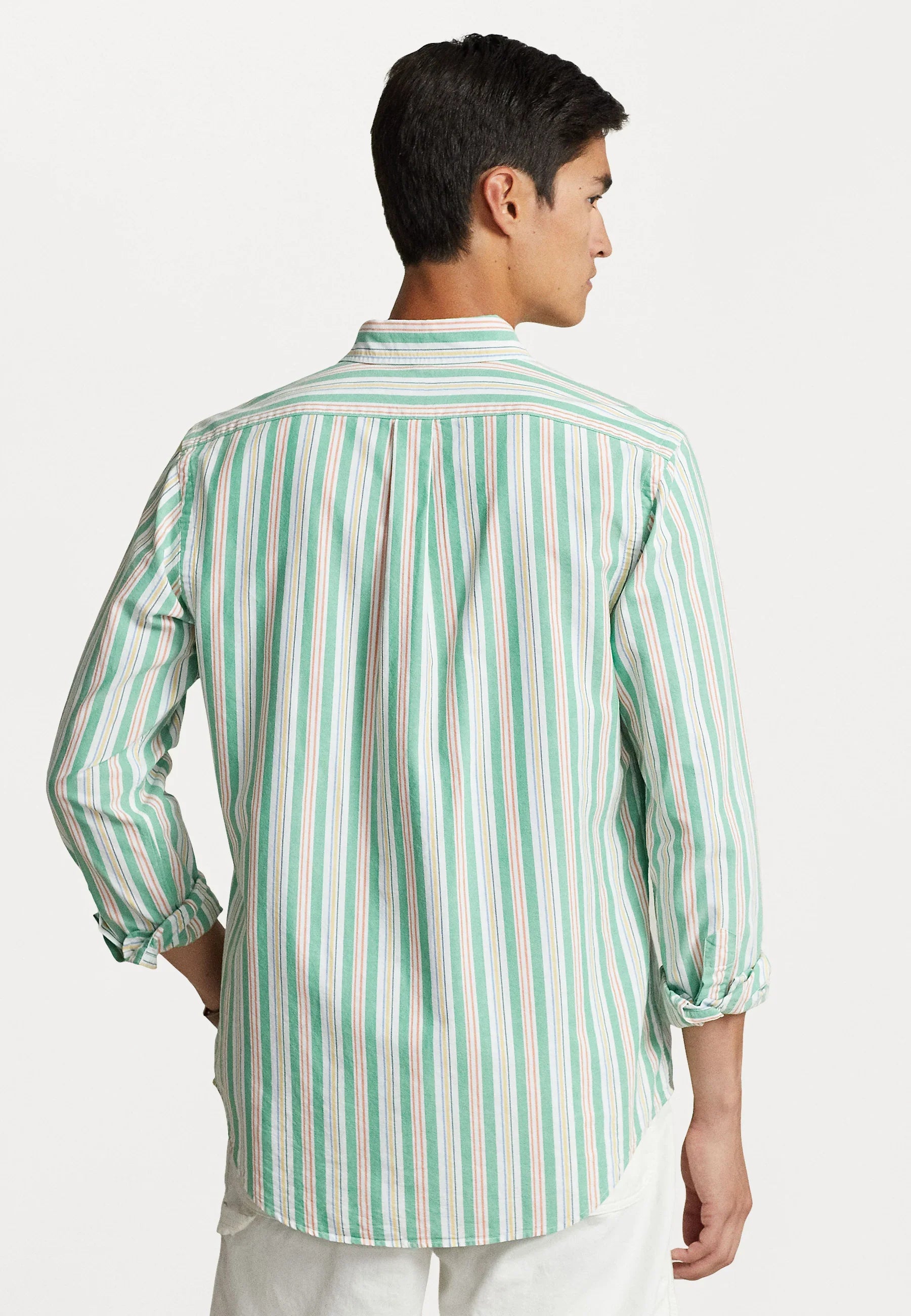Polo Ralph Lauren Breezy Mint Striped Custom Fit Shirt