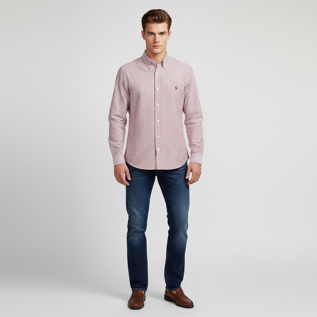 Polo Ralph Lauren Classic Fit Striped Button-Down Shirt - front view