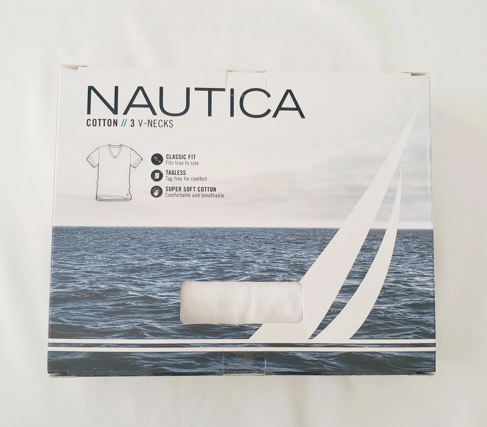 NAUTICA Cotton 3-Pack V-Neck T-Shirts