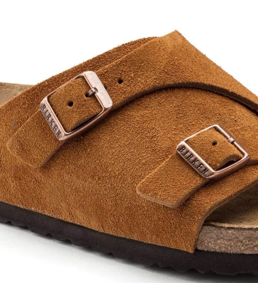 Birkenstock Suede Sandals in Rich Caramel Delight